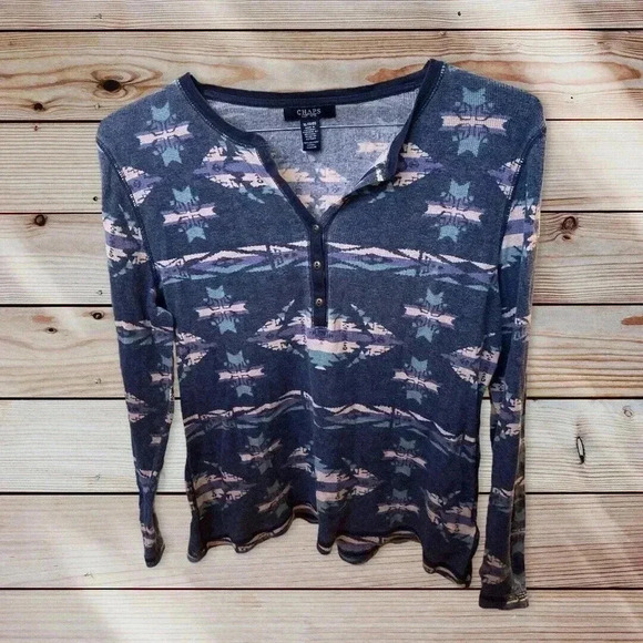 CHAPS SIZE XL BLUE WESTERN DESIGNS - Picture 1 of 2